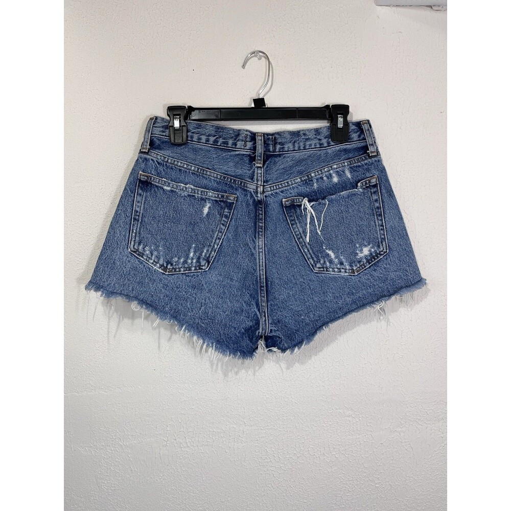 Agolde Women's High Rise Denim Short Distressed Size 27 100% Cotton - Picture 2 of 8